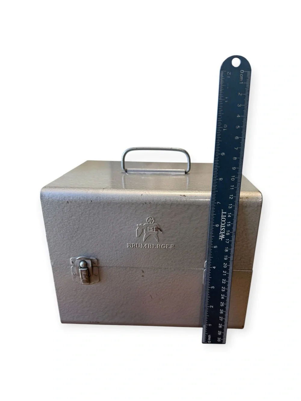 Vintage Brumberger Metal Storage Box ~ Film Box